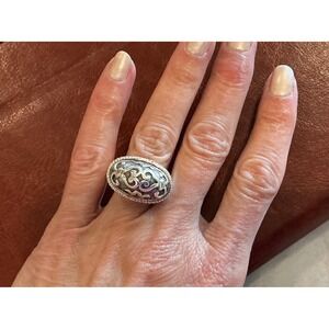 John Hardy 925 Sterling Silver Indonesia Ornate Oval Ring SZ‎ 6.75